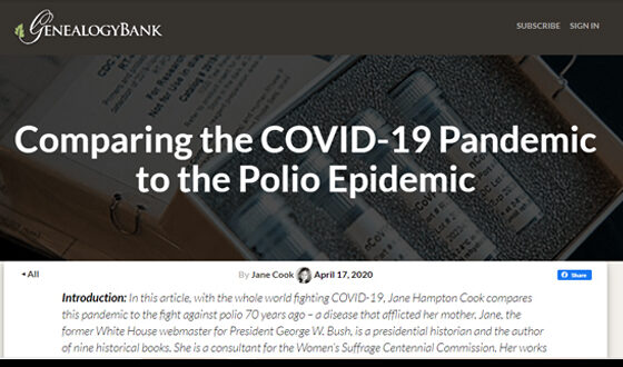 Covid-19-Polio GenealogyBank.com