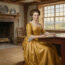 Abigail Adams in a yellow dress